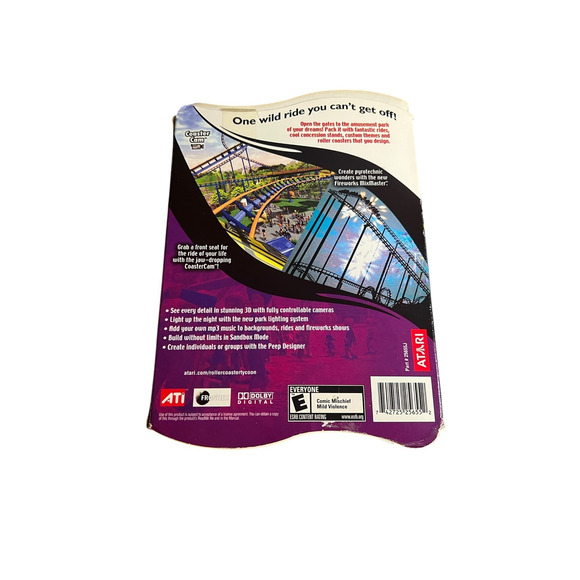 Roller Coaster Tycoon 3 | PC Game Disk 2004 Atari Amusement Park - Picture 4 of 5